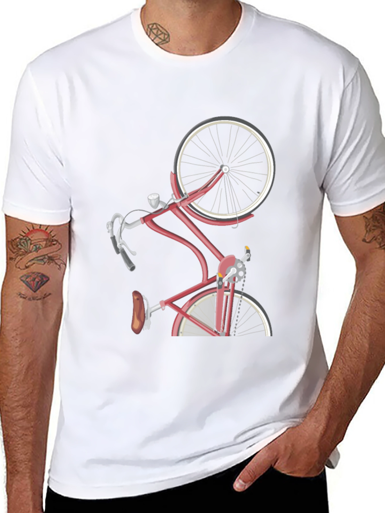 Stylish Bicycle Graphic T-Shirt - Unique Design