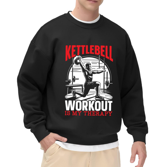 Kettlebell Workout Is My Therapy Gym Fitness Crewneck