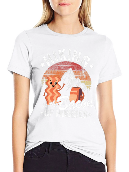 Hiking is the Bacon of Hobbies Graphic T-Shirt