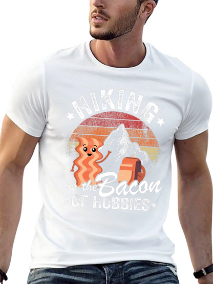 Hiking is the Bacon of Hobbies Graphic T-Shirt