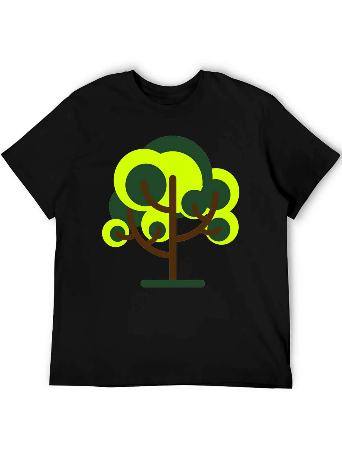 Abstract Tree Graphic Tee - Black