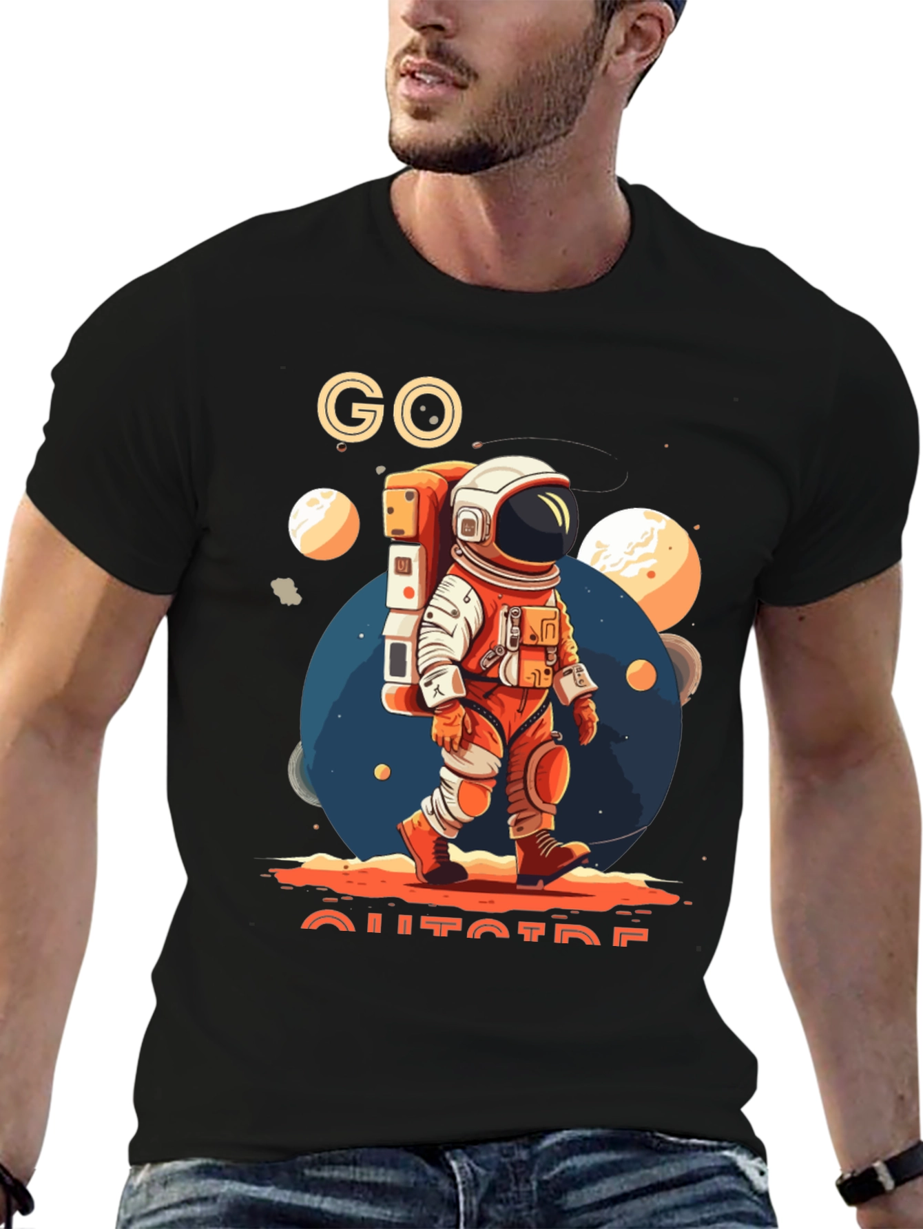 Go Outside Astronaut T-Shirt