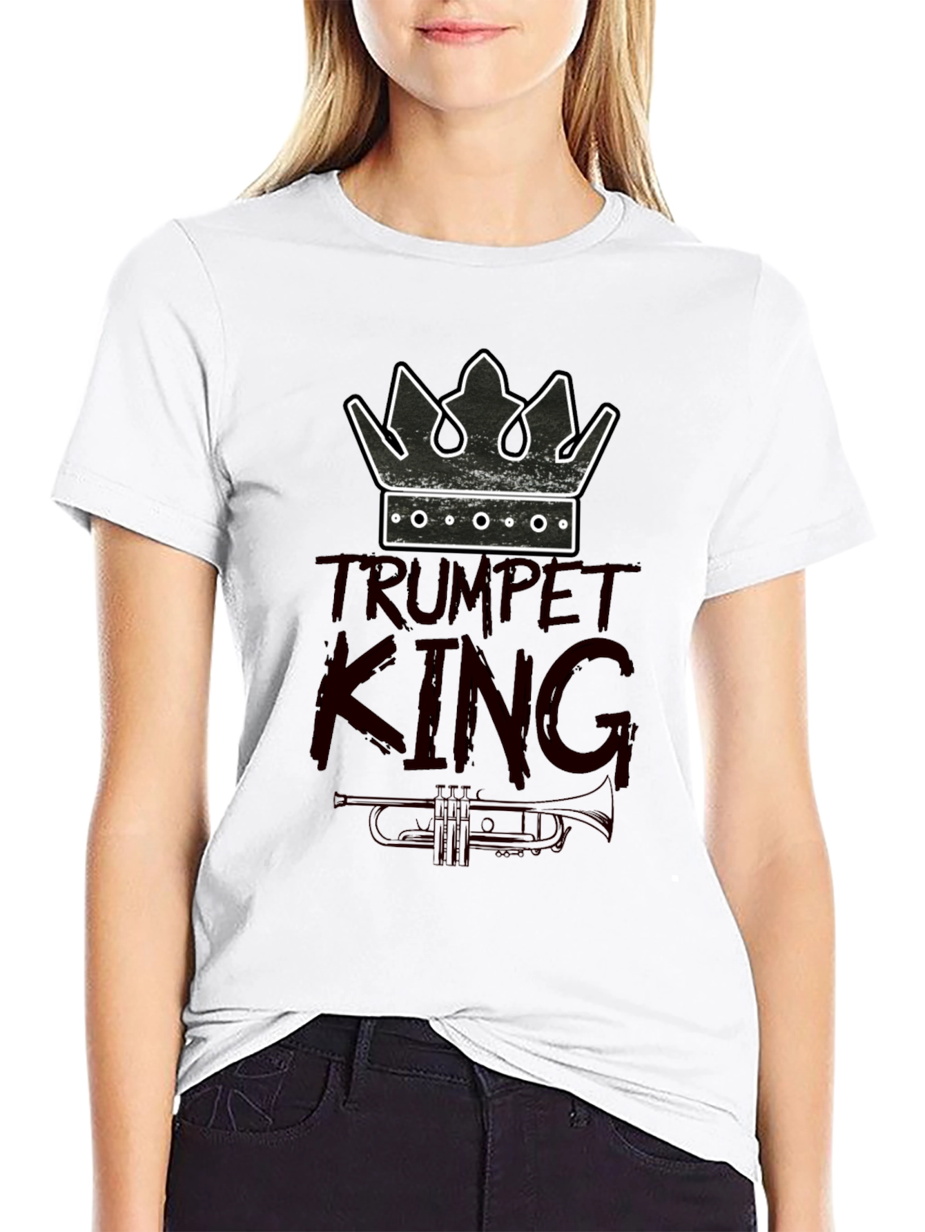 Trumpet King Graphic Tee - Musician T-Shirt