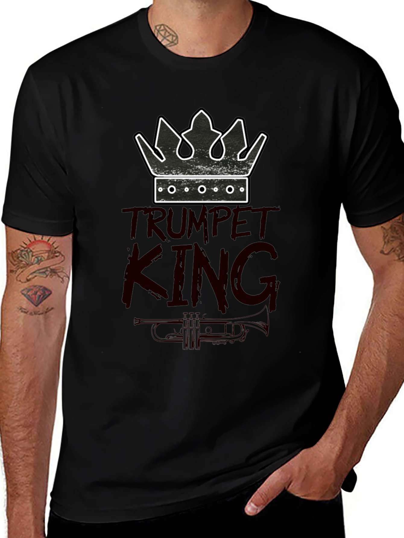 Trumpet King Graphic Tee - Musician T-Shirt