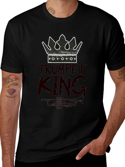 Trumpet King Graphic Tee - Musician T-Shirt