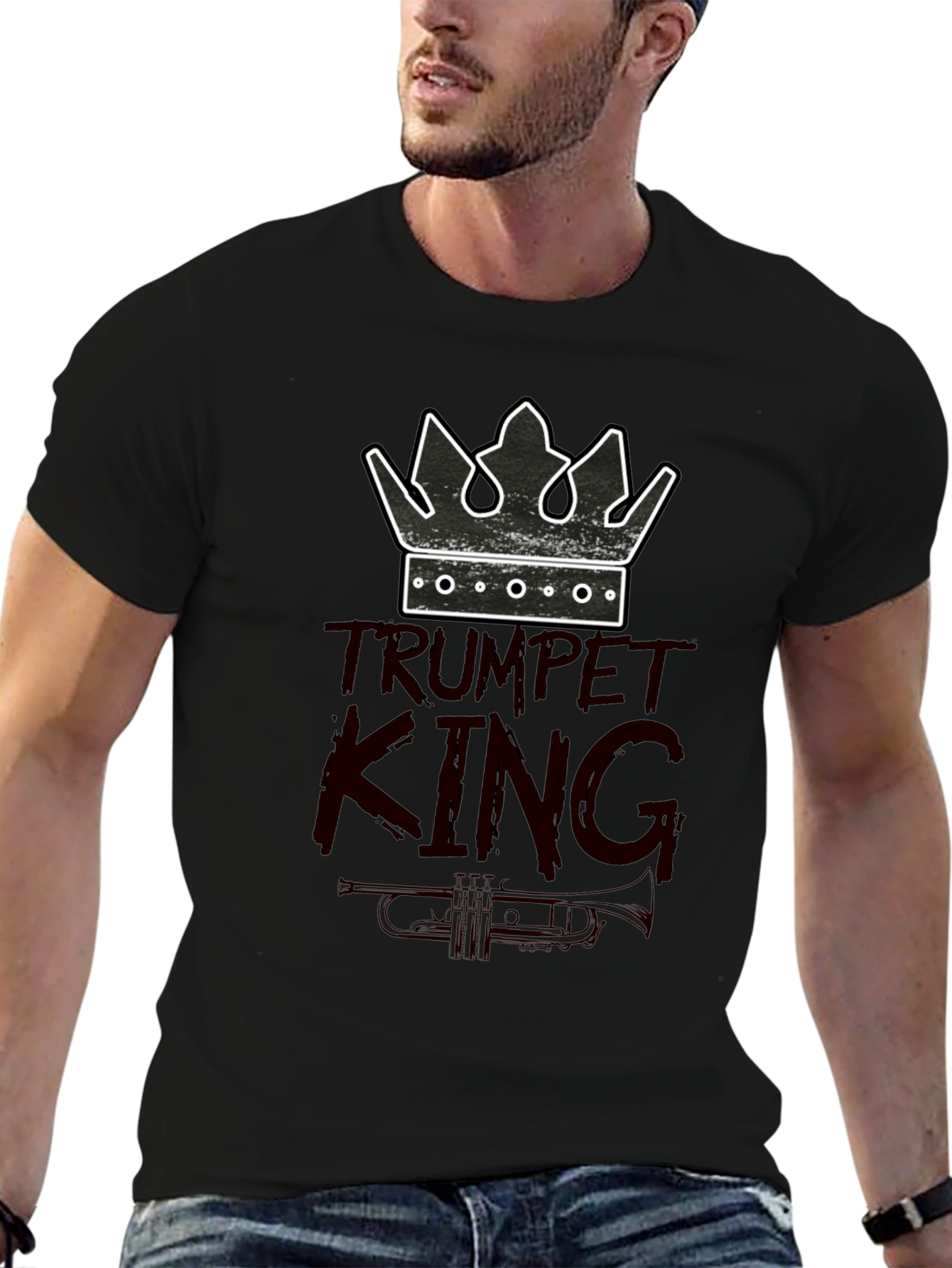 Trumpet King Graphic Tee - Musician T-Shirt