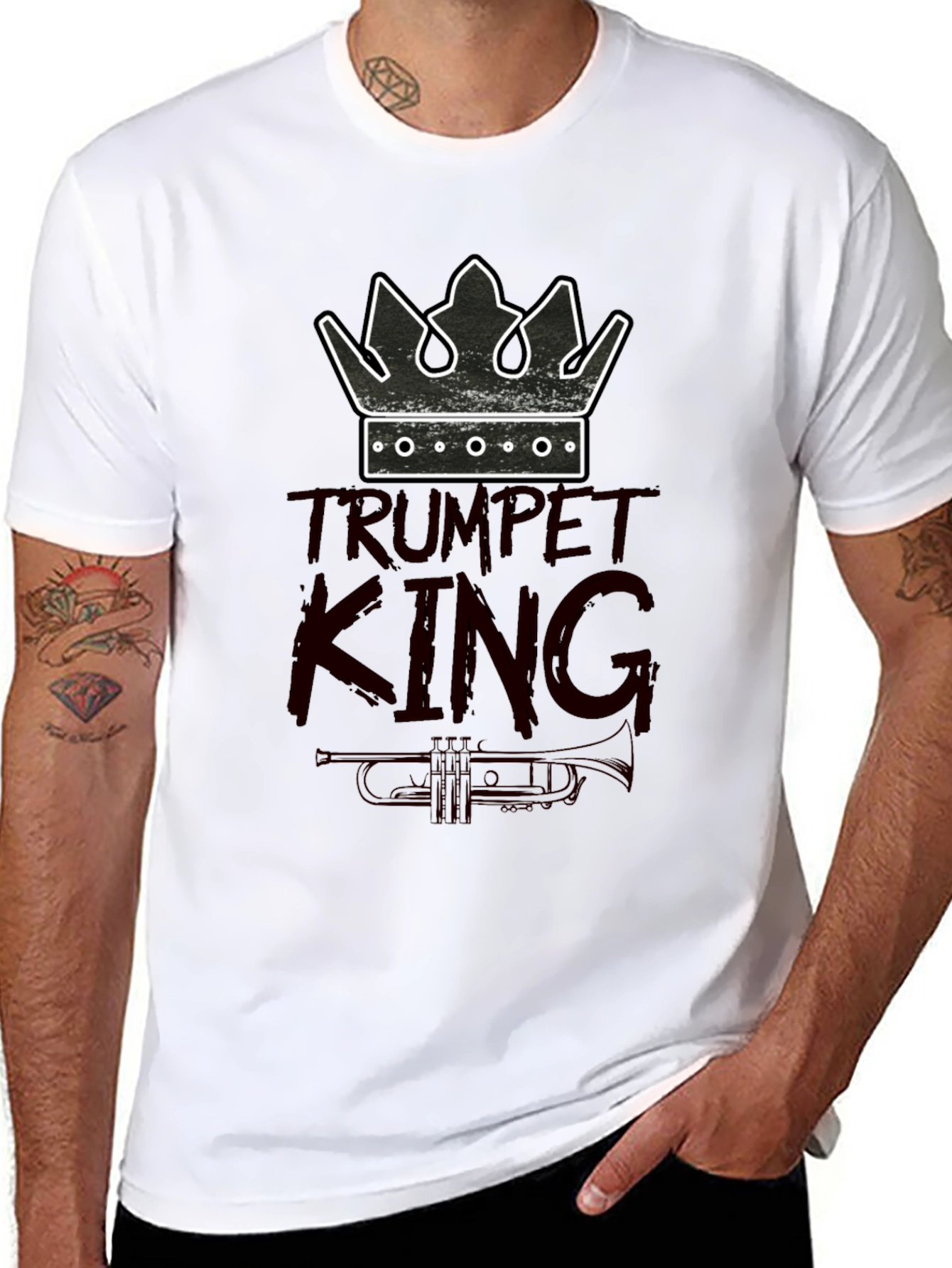 Trumpet King Graphic Tee - Musician T-Shirt