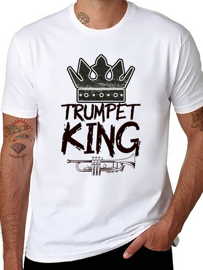 Trumpet King Graphic Tee - Musician T-Shirt
