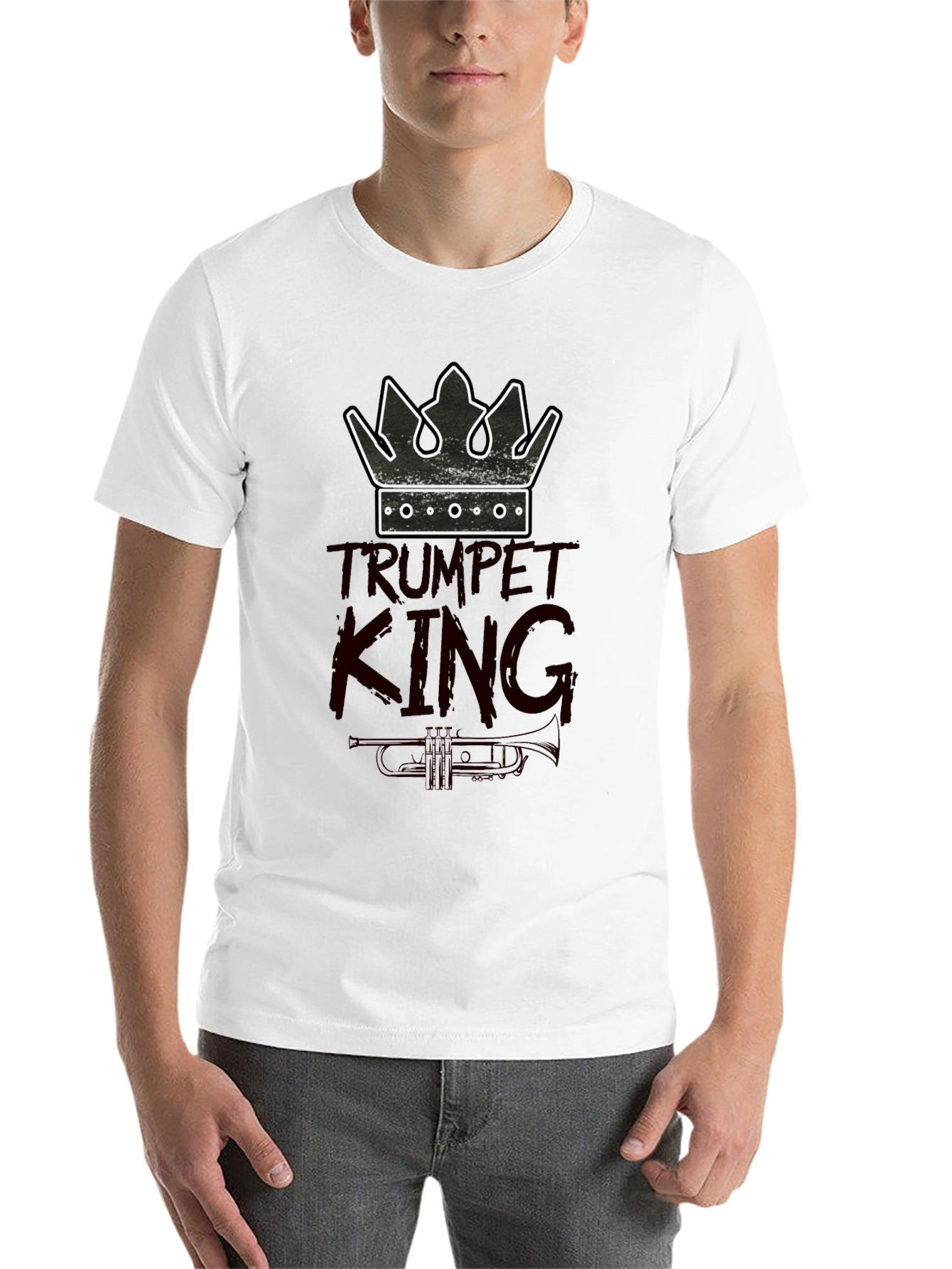 Trumpet King Graphic Tee - Musician T-Shirt
