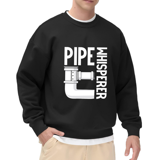 Pipe Whisperer Plumber Pipeline Graphic Trade Crewneck Sweatshirt