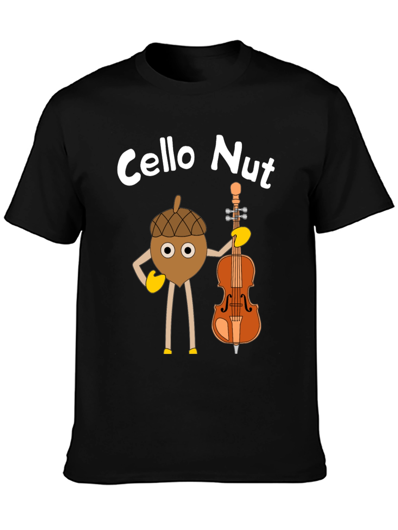 Cello Nut Graphic Tee - Musician Humor