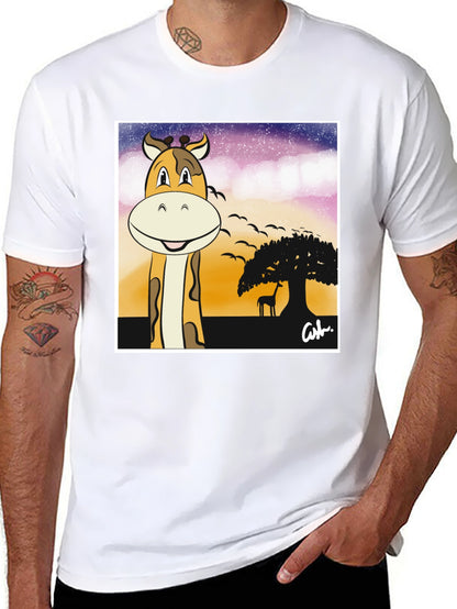 Giraffe Safari T-Shirt - Cartoon Design