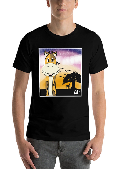Giraffe Safari T-Shirt - Cartoon Design