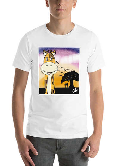 Giraffe Safari T-Shirt - Cartoon Design