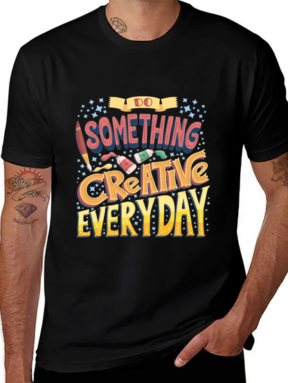 Do Something Creative Everyday Black Graphic Tee