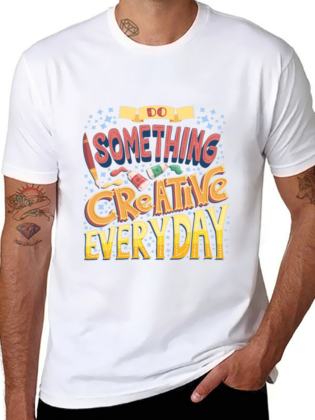Do Something Creative Everyday Black Graphic Tee