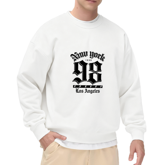 Gothic 98 New York Los Angeles Letter Crew Top