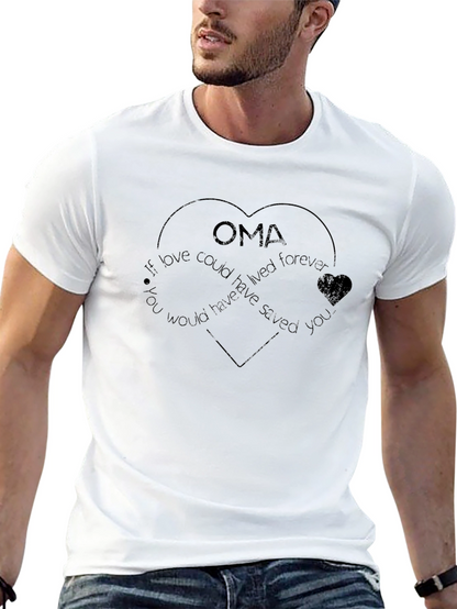 Oma Heart Graphic T-Shirt - Memorial Gift