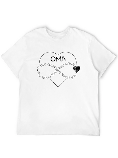 Oma Heart Graphic T-Shirt - Memorial Gift