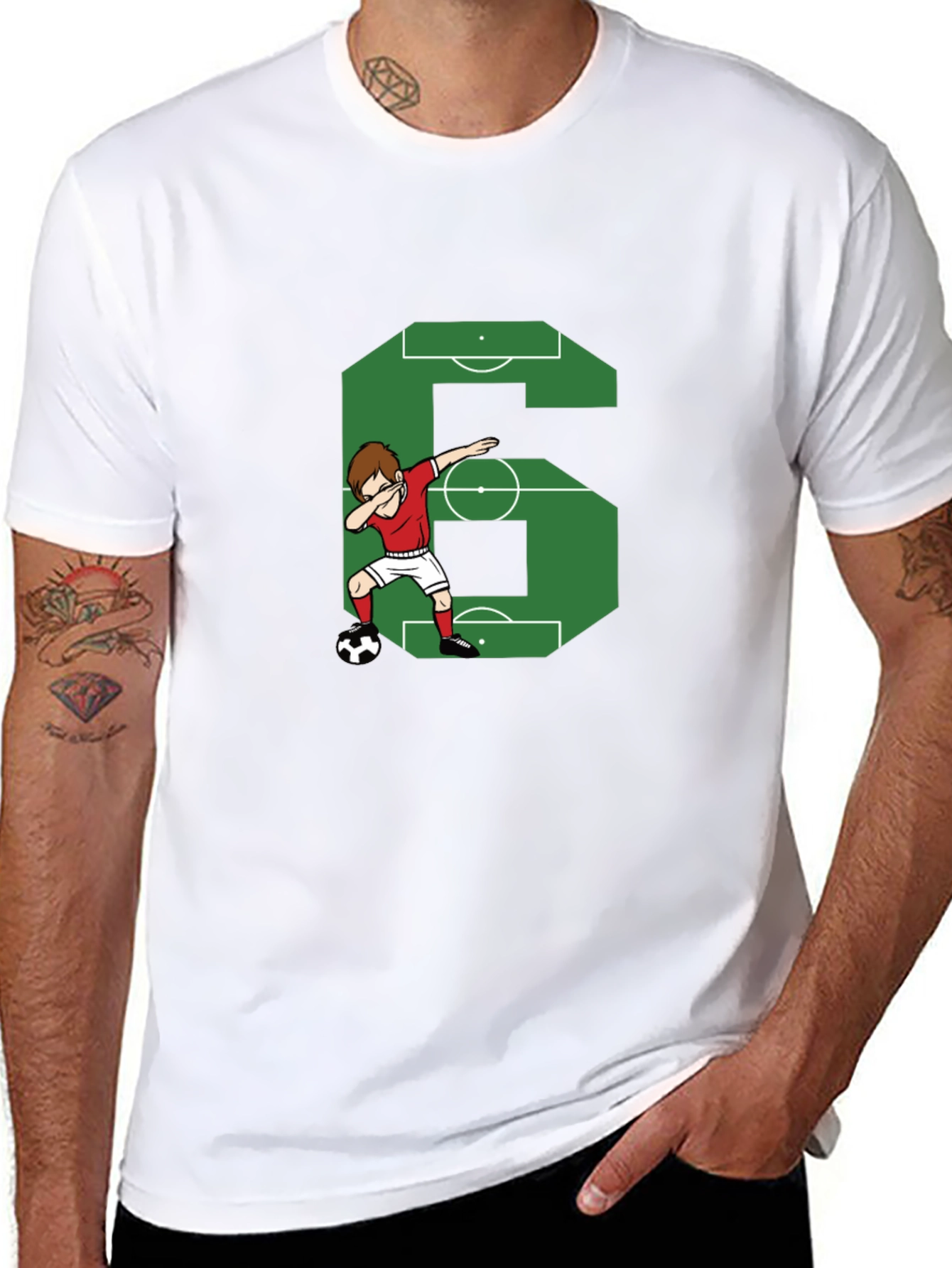 Soccer Number 6 Dab T-Shirt