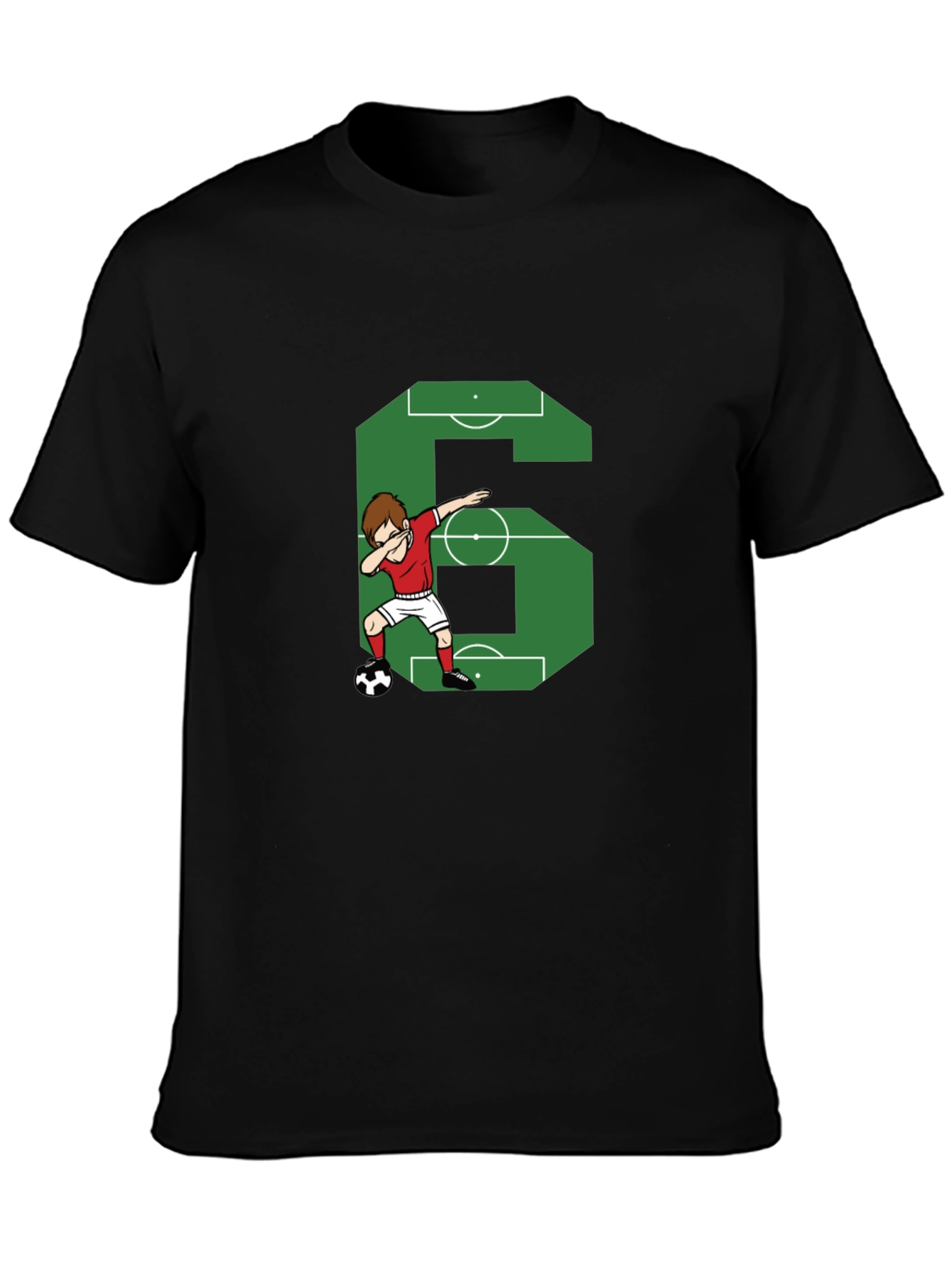 Soccer Number 6 Dab T-Shirt