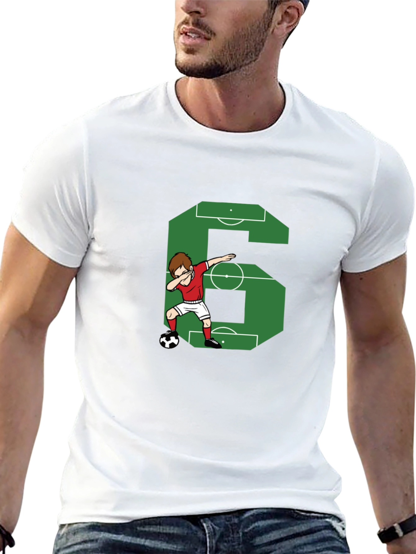 Soccer Number 6 Dab T-Shirt