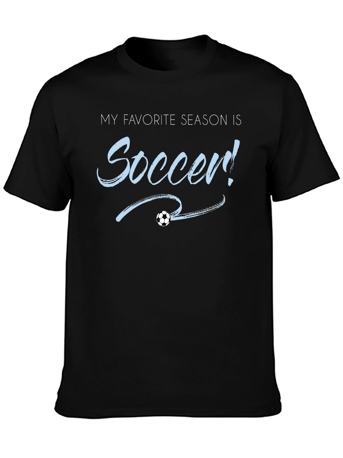 Soccer Season T-Shirt - Black Cotton Tee