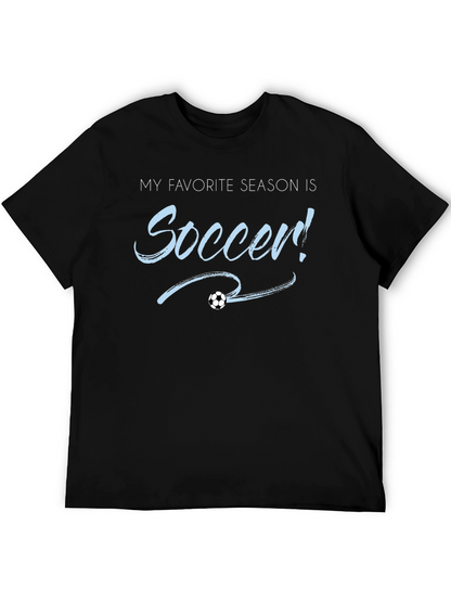 Soccer Season T-Shirt - Black Cotton Tee