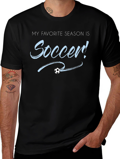 Soccer Season T-Shirt - Black Cotton Tee