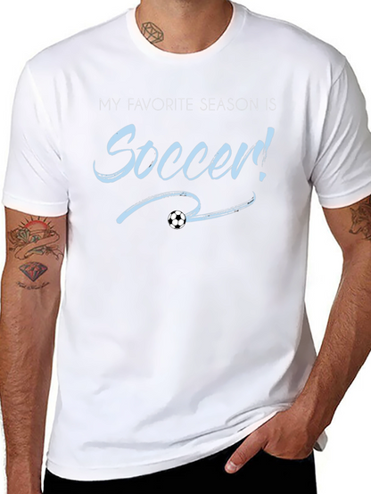 Soccer Season T-Shirt - Black Cotton Tee