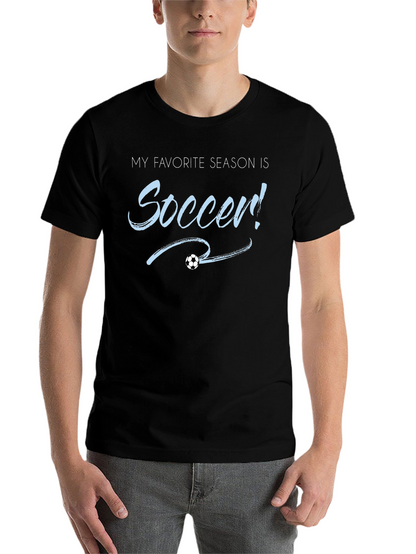 Soccer Season T-Shirt - Black Cotton Tee
