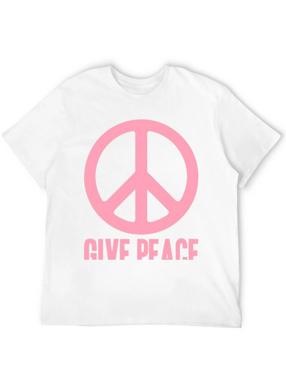 Give Peace Black Graphic T-Shirt