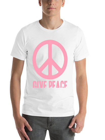 Give Peace Black Graphic T-Shirt