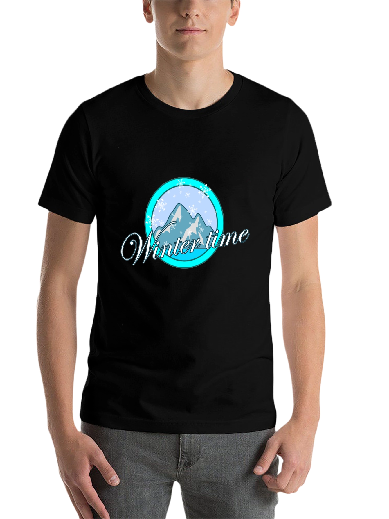 Winter Time Graphic Tee - Black