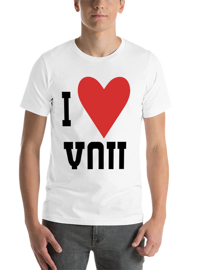 I Heart You Graphic Tee - Black Cotton T-Shirt