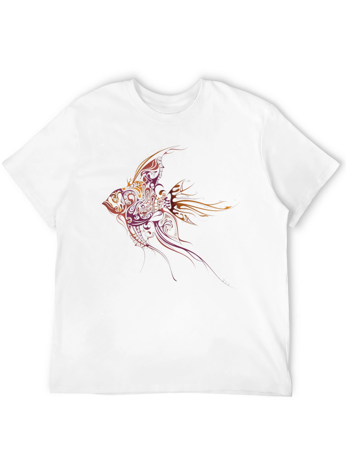 Tribal Fish Graphic Tee - Black
