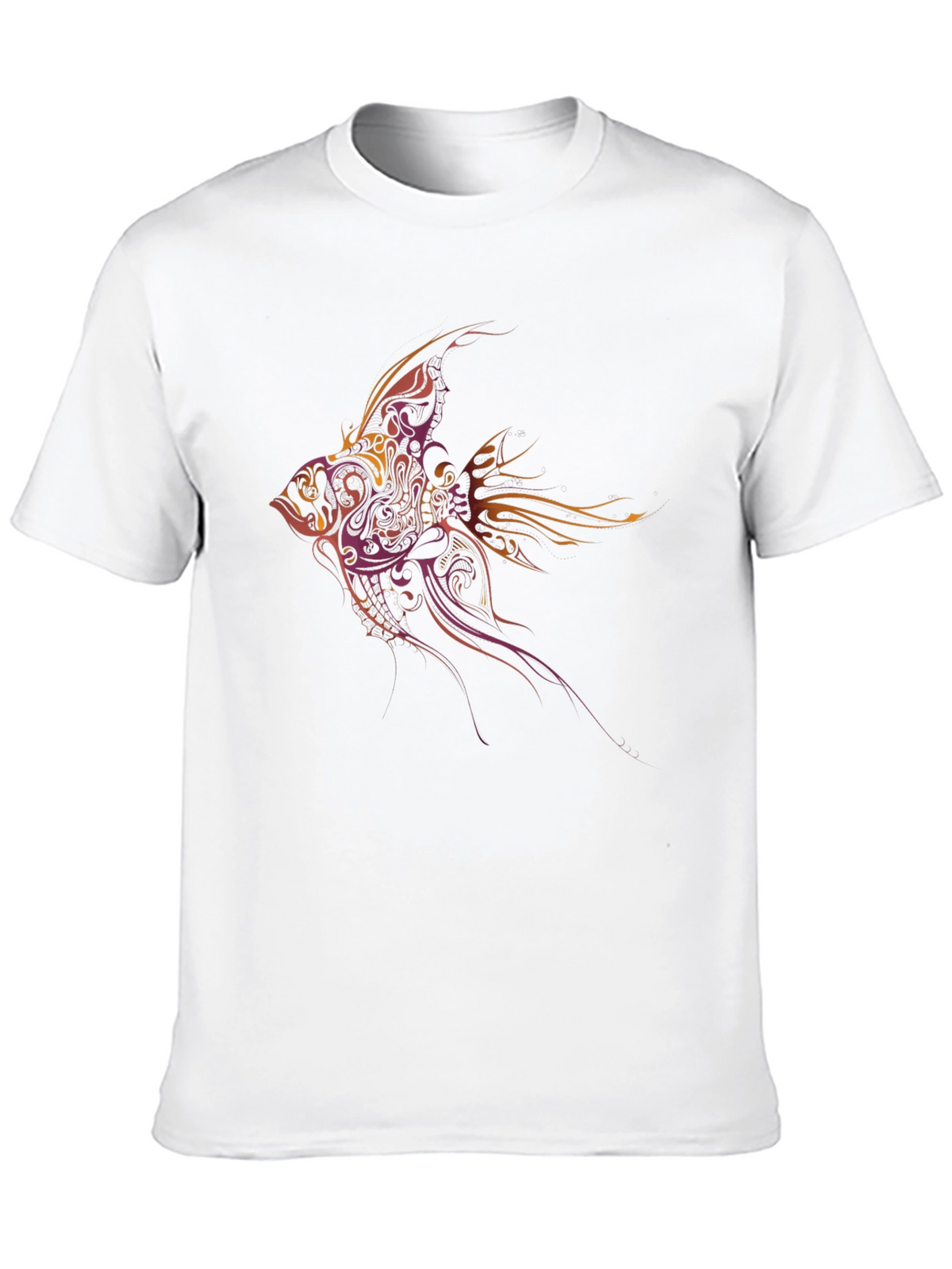 Tribal Fish Graphic Tee - Black