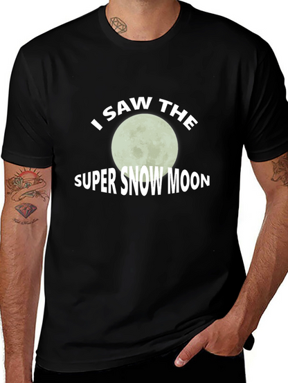 I Saw The Super Snow Moon Graphic Tee