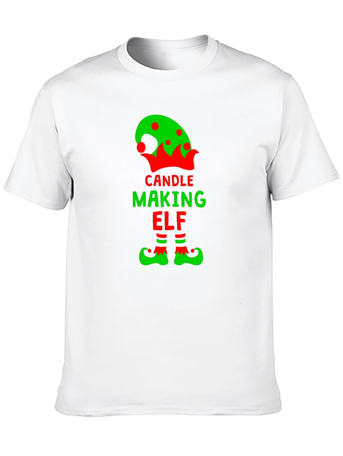 Candle Making Elf T-Shirt - Festive Holiday Apparel