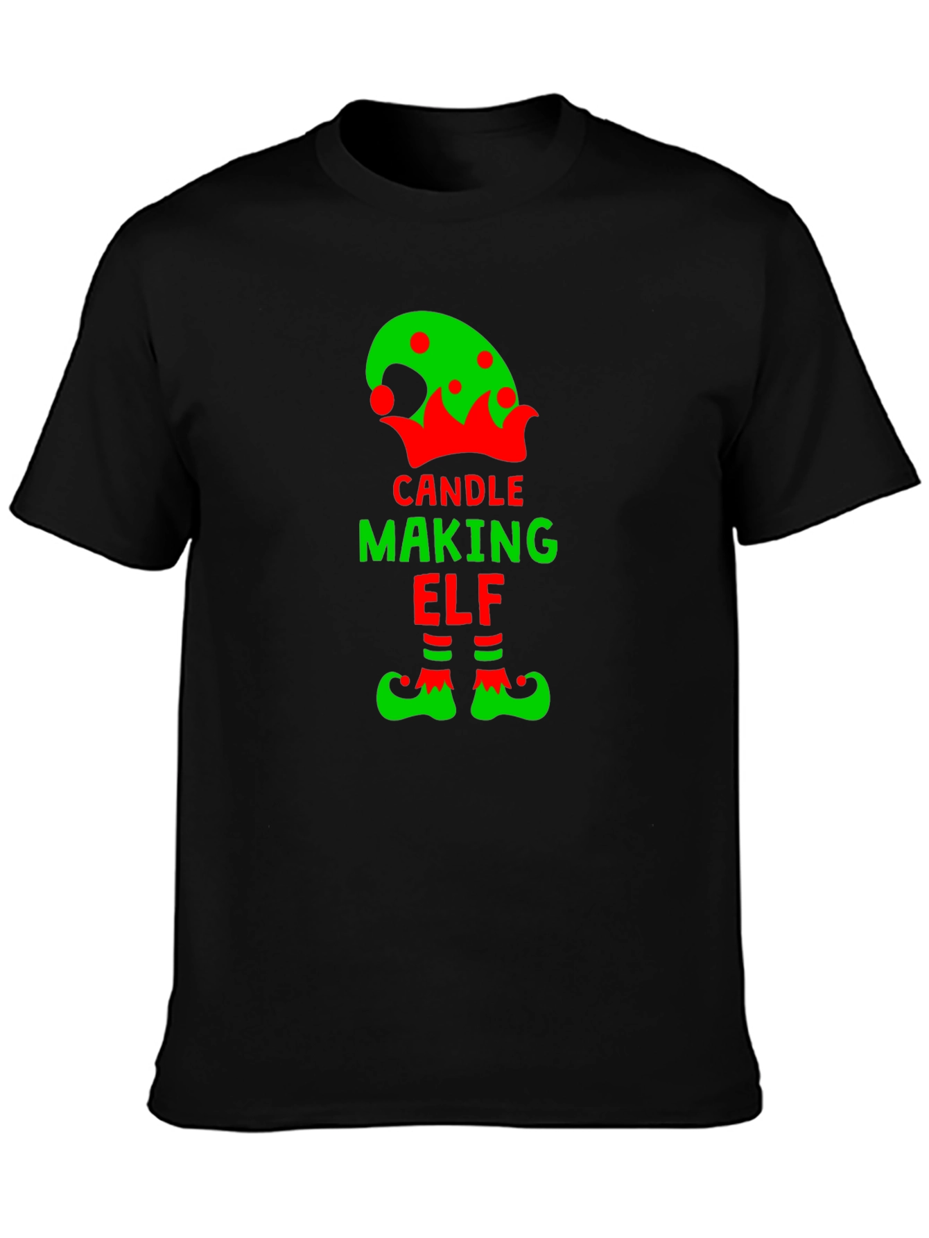 Candle Making Elf T-Shirt - Festive Holiday Apparel