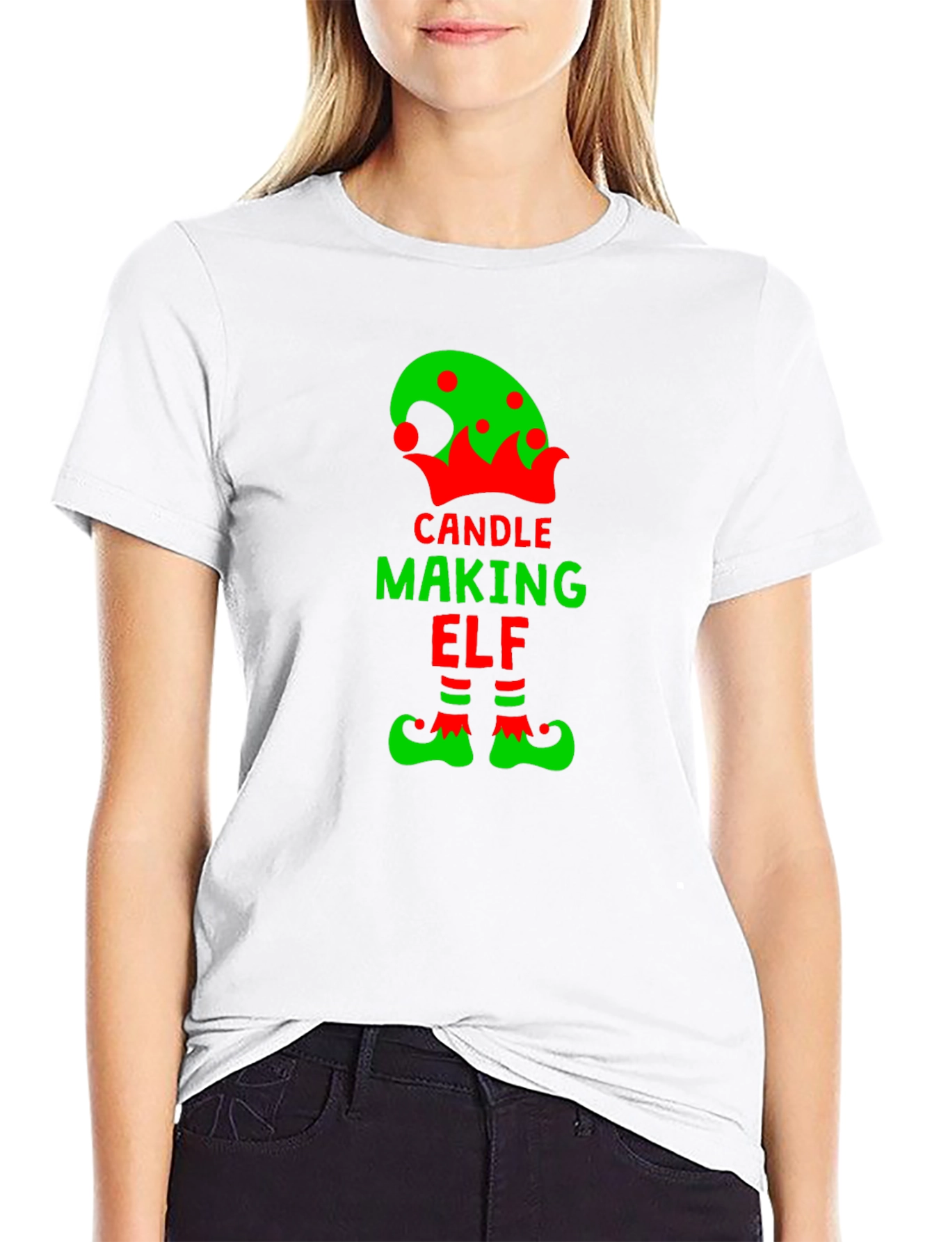 Candle Making Elf T-Shirt - Festive Holiday Apparel
