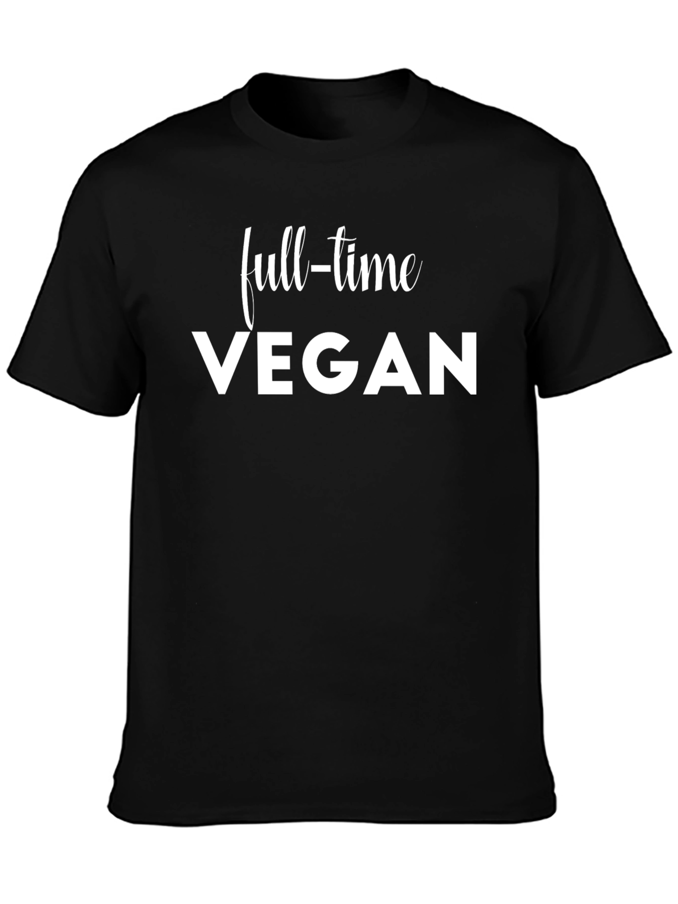 Full-Time Vegan Graphic T-Shirt - Black