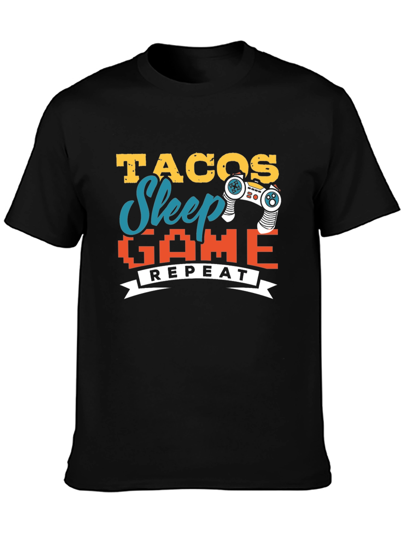 Tacos Sleep Game Repeat Graphic Tee