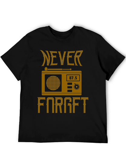 Retro Radio Never Forget Graphic T-Shirt