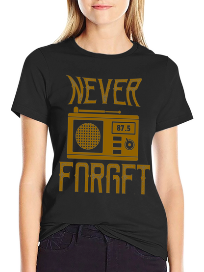 Retro Radio Never Forget Graphic T-Shirt