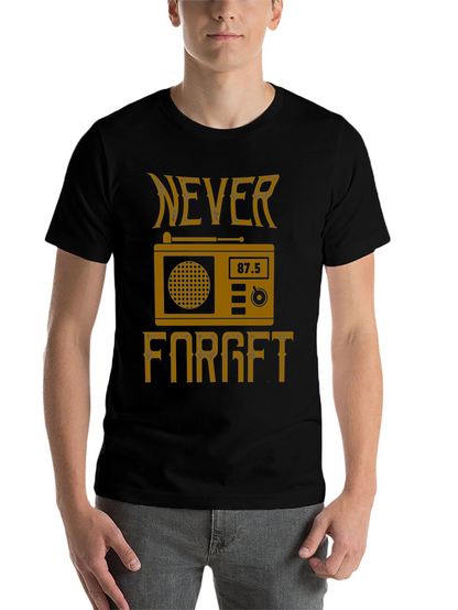Retro Radio Never Forget Graphic T-Shirt