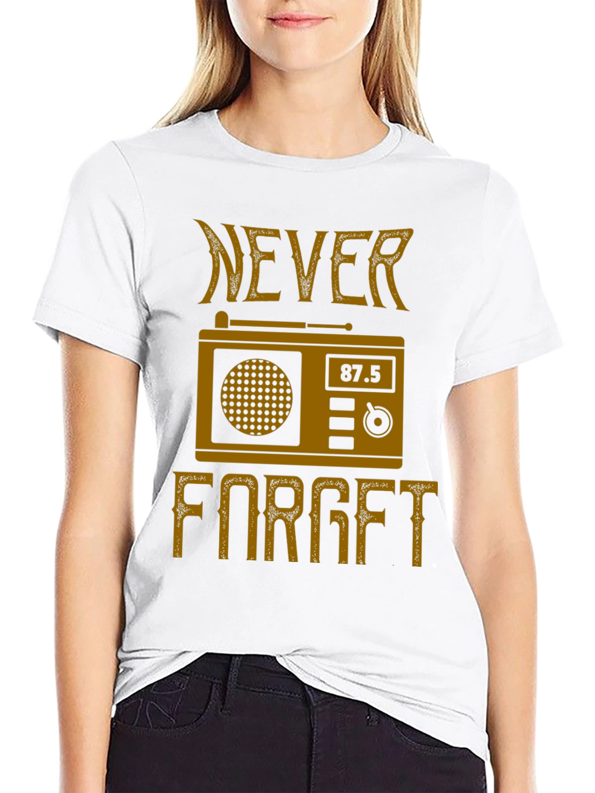 Retro Radio Never Forget Graphic T-Shirt
