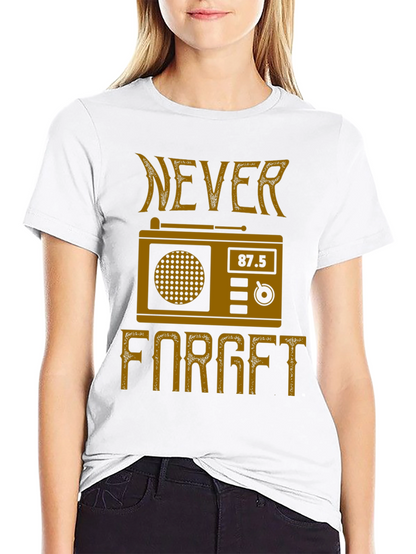 Retro Radio Never Forget Graphic T-Shirt