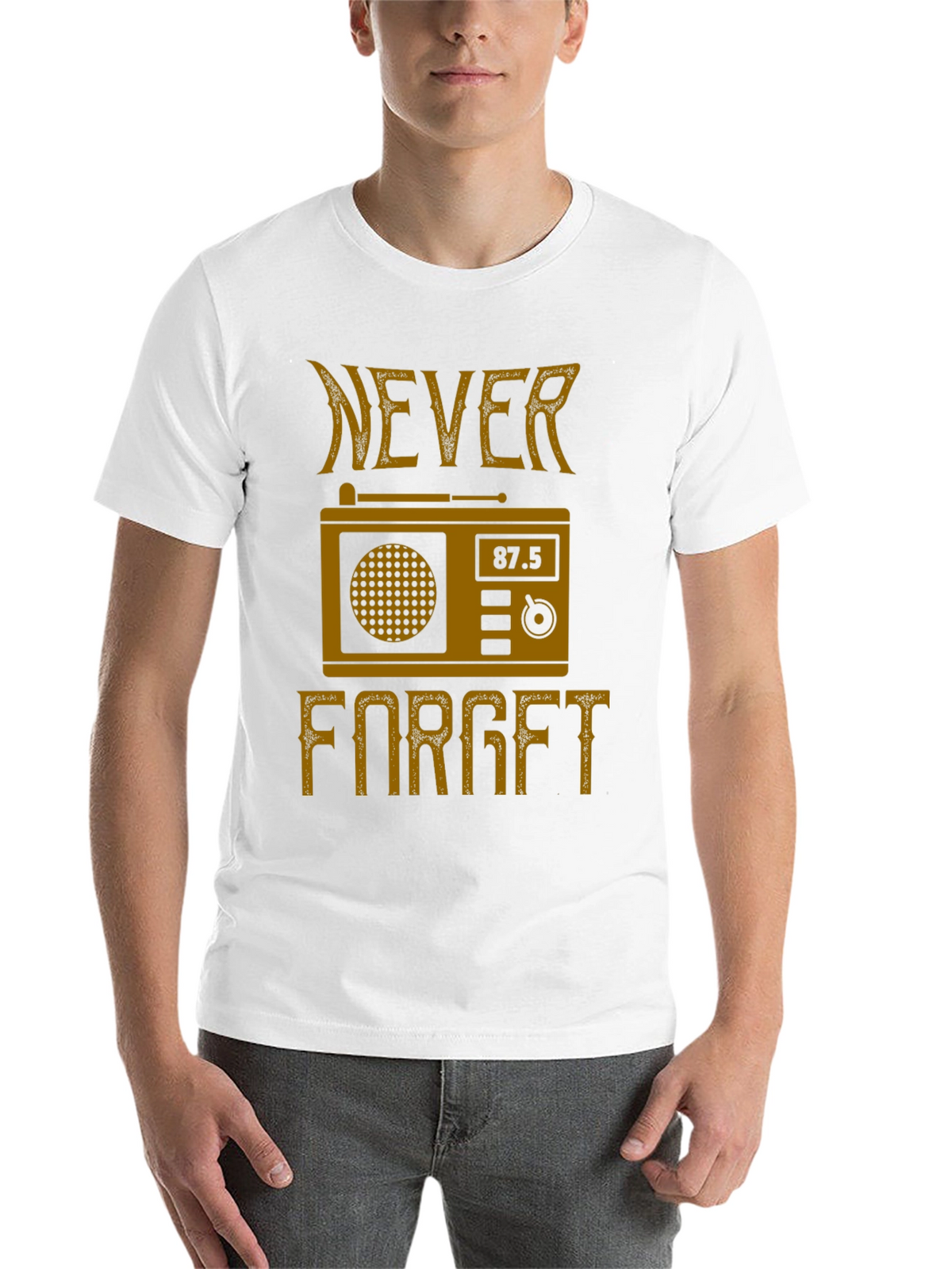 Retro Radio Never Forget Graphic T-Shirt