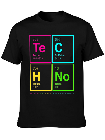 Periodic Table Techno Caffeine House Noise T-Shirt